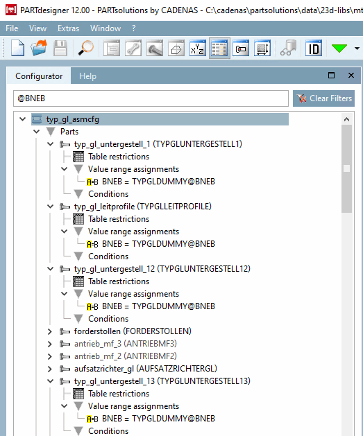 Recherche des occurrences de la variable "BNEB