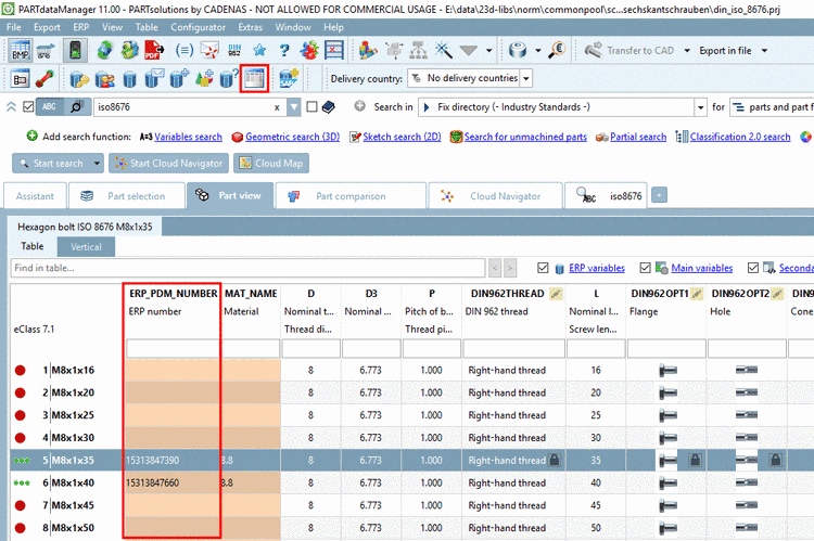 Table unfiltered = "Preferred rows on/off" disabled