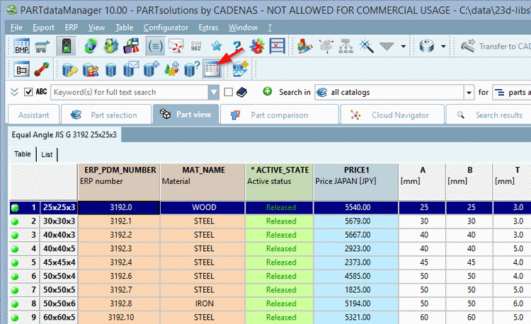 Preferred rows function on