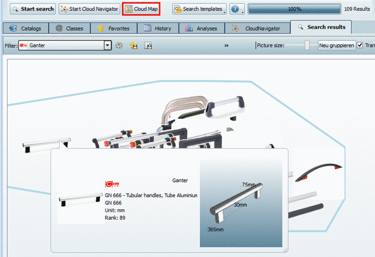 3D Tooltip in the Cloud Map