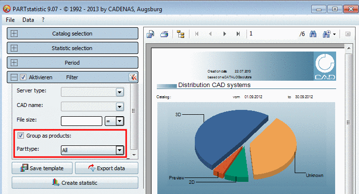 Option "Group as products" activated