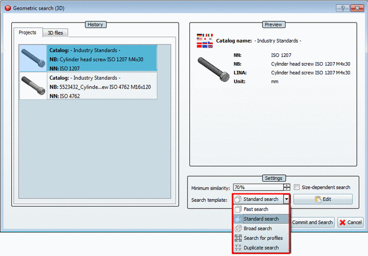 Export with PARTsolutions interface