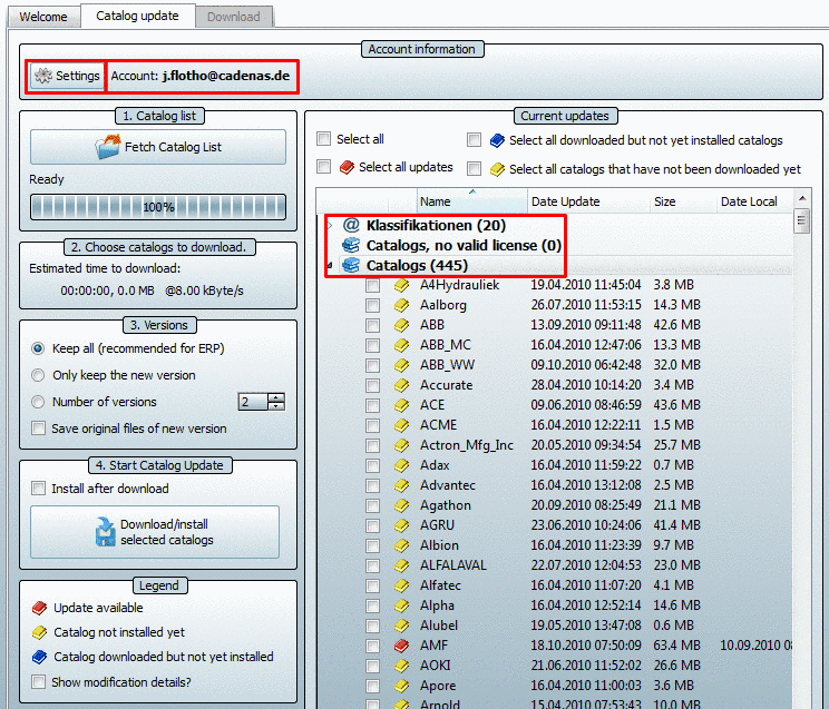 PARTadmin -> Category Catalog update -> Online