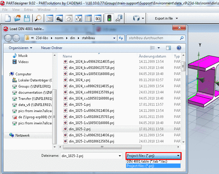 Display color and texture in PARTdesigner