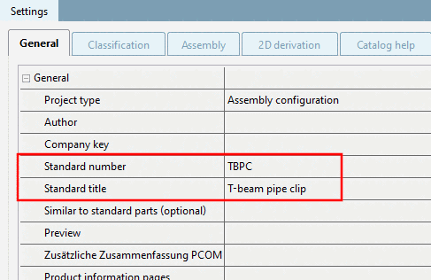 Docking window "Settings" -> Tabbed page "General" -> Menu "General"