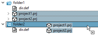 Exemple : copier des projets
