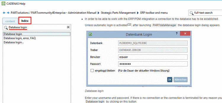 Part view: Searched value set