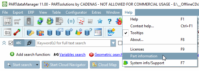 Information sur les pièces - Appel
