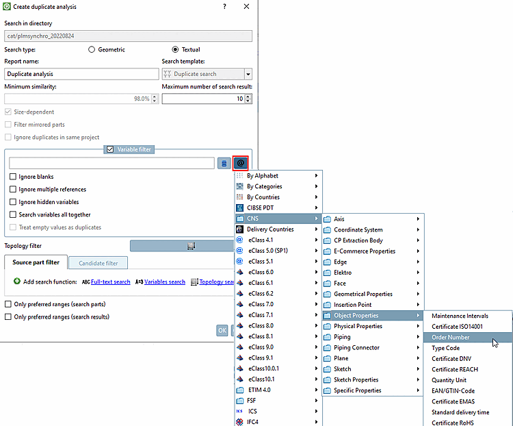 Sélectionner une caractéristique de classe