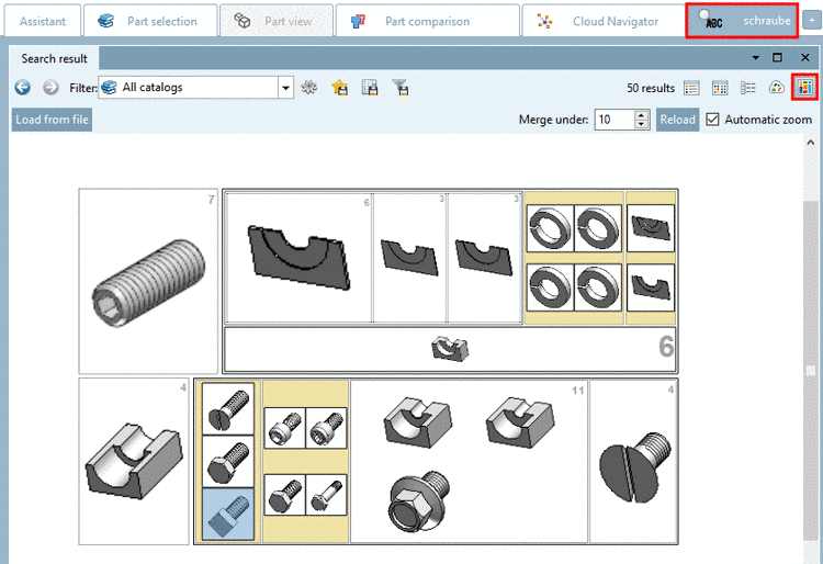 Display mode "Partition Map" in PARTdataManager