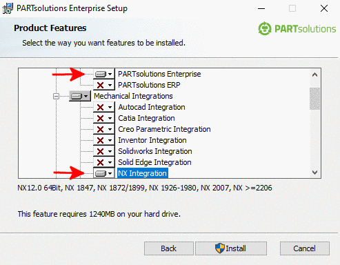 PARTsolutions Enterprise, NX Integration