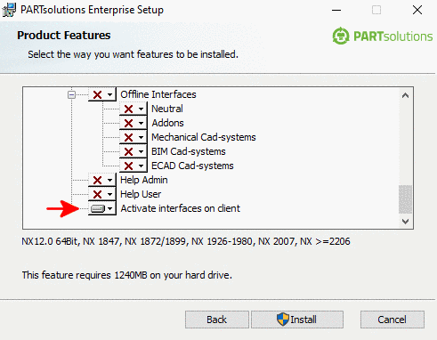 Enable interfaces on the client