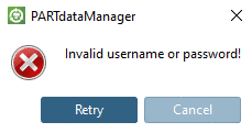 Invalid username or password!