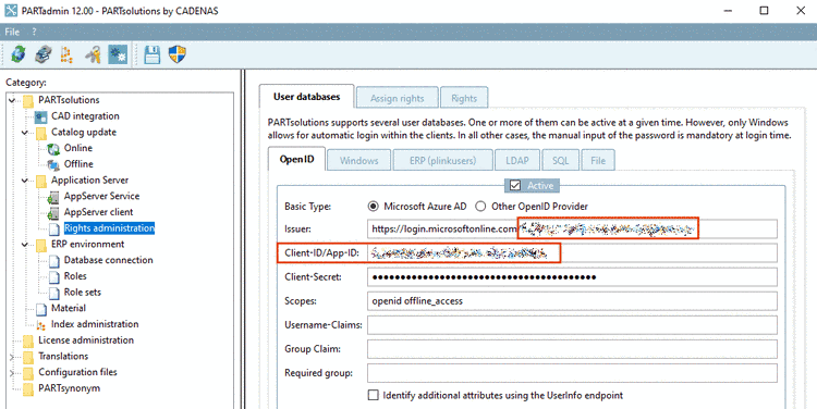 User databases -> OpenID