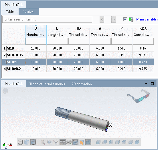 PARTdataManager - Thread pitch 1.0