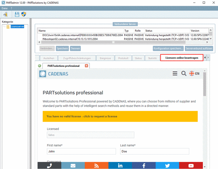 Online registration and licensing