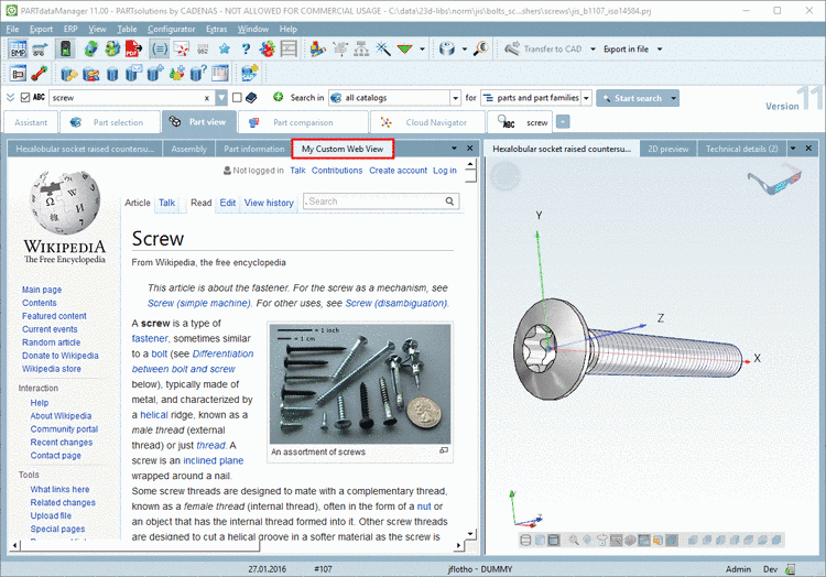 The linking to Wikipedia serves as an example. You can just as well link to your shop or provide installation instructions, etc.