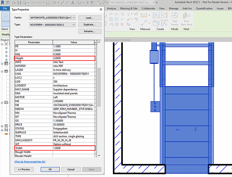 Elément de construction dans Revit