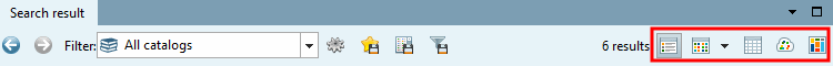 Modes d'affichage : icônes [Symbols], détails [Details], tableau [Table], Cloud Map, Partition Map