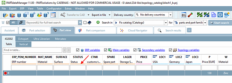 Projet à ligne unique : marquage actif