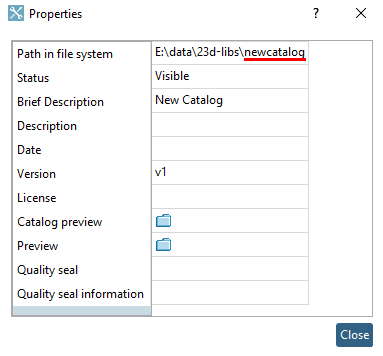 PARTadmin -> Gestion des index [Index administration] -> Commande de menu contextuel Propriétés [Properties] -> Chemin dans le système de fichiers
