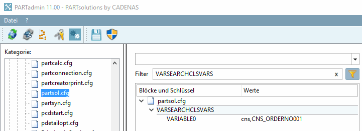 PARTadmin : Déclaration des variables à afficher