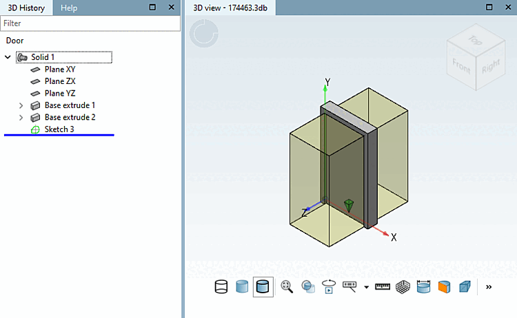 Un exemple simple pour illustrer un espace de perturbation