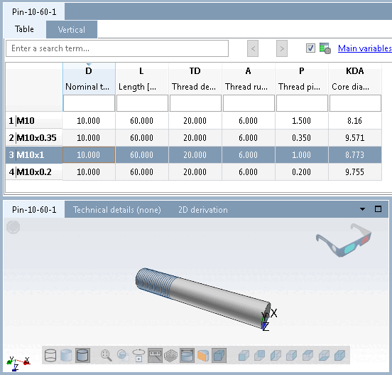 PARTdataManager - Pas de vis 1.0