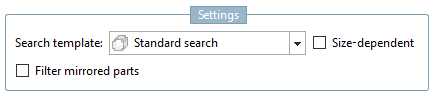 Column attribute Search resultDefine column display: Define for PARTdataManager -> dialog window Search results