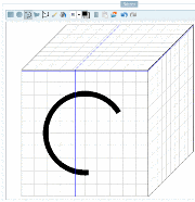 Other half of circular arc. (Movement has been made to the left.)