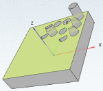 Plate with holes and cylinders