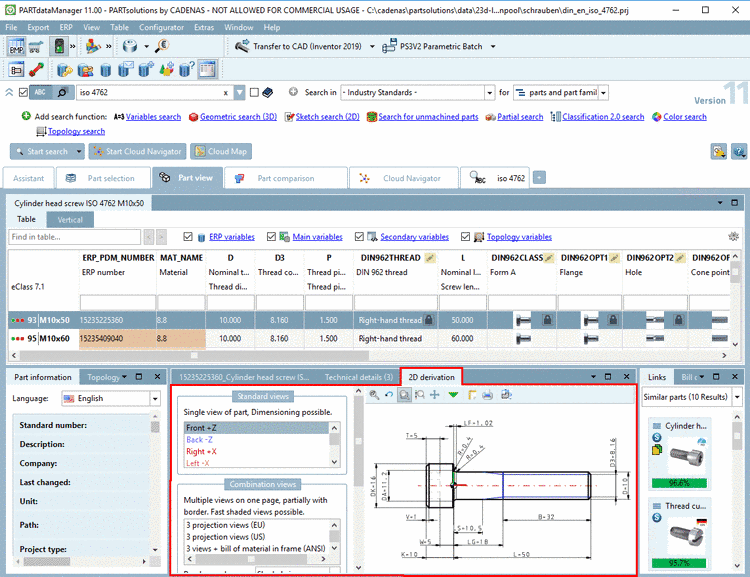 Docking window 2D derivation