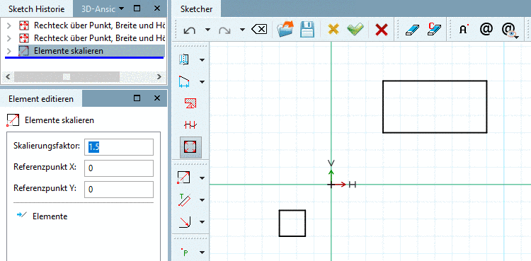 Drawing scaled with Scale factor 1.5