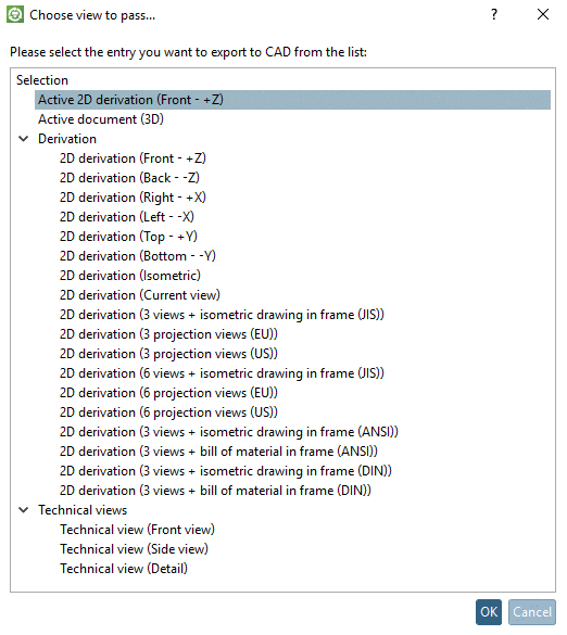 Choose view to pass...