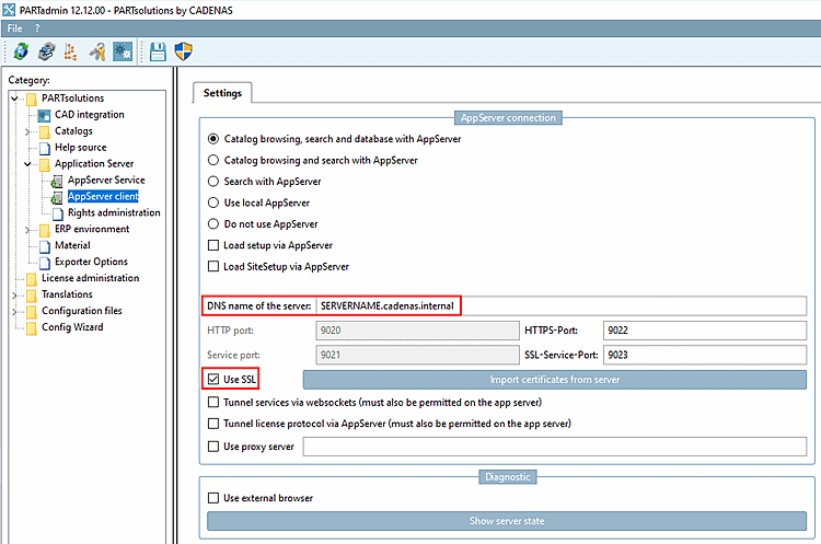 AppServer Client [AppServer client] -> Connexion à l'AppServer [AppServer connection]