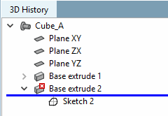 Base défectueuse extrudée