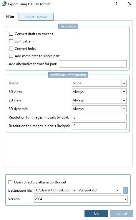 Exportation au format .....