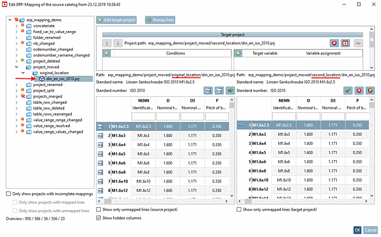 Projet déplacé détecté