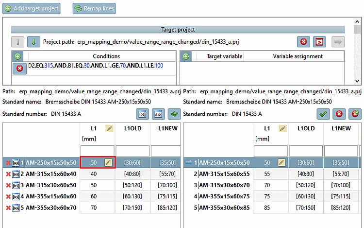 Sélection d'une valeur valide