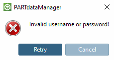 Nom d'utilisateur ou mot de passe non valide ! [Invalid username or password!]