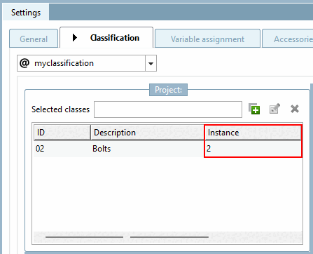 Instance éditable