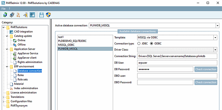 Catégorie "Connexion à la base de données [Database connection]