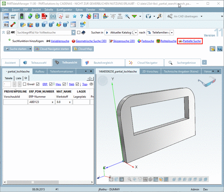 On the left side: $CADENAS_SETUP/material.cfg - On the right side: $CADENAS_SETUP/material.def