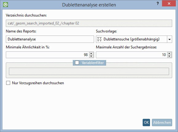 Result after filtering with "Adjusting"