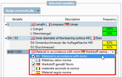 Dialog area "Attributes"