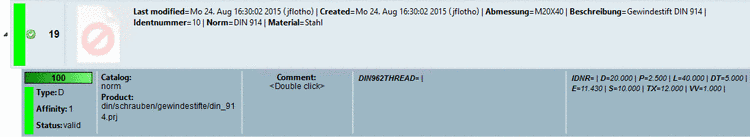 Markup with green bar