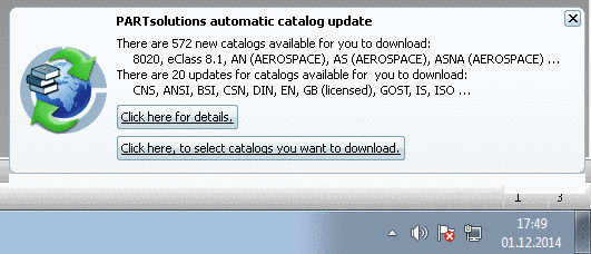 PARTupdate notification