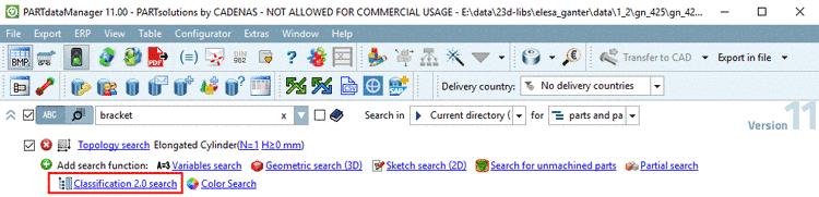 Call under enhanced search methods