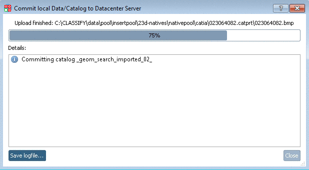 Commit local Data/Catalog to Datacenter Server