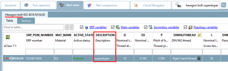 The figure shows the situation with the (missing) new index after freshly installed V12. Only for "ANSI / ASME", "commonpool" and "Assistent" catalog, the new index has already been created.